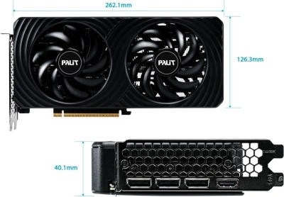 Видеокарта Palit PCI-E 5.0 PA-RTX5060Ti DUAL NVIDIA GeForce RTX 5060TI 8Gb 128bit GDDR7 2407/28000 HDMIx1 DPx3 HDCP Ret