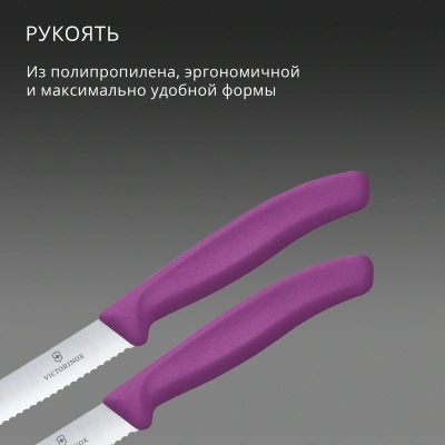 Набор ножей Victorinox Swiss Classic 6.7835.2C1 компл.:2предм. фиолетовый европодвес