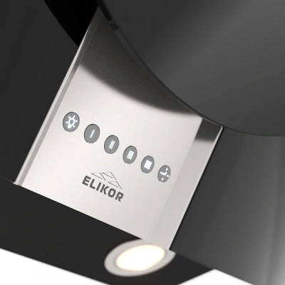 Вытяжка каминная Elikor Графит 80Н-700-Э4Д нержавеющая сталь/черное стекло управление: электронное (1 мотор)