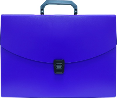 Портфель Бюрократ -BPP6BLUE 6 отдел. A4 пластик 0.7мм синий