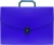 Портфель Бюрократ -BPP6BLUE 6 отдел. A4 пластик 0.7мм синий