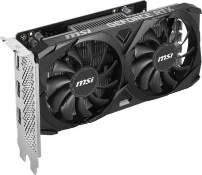 Видеокарта MSI PCI-E 4.0 RTX 3050 VENTUS 2X E 6G OC NVIDIA GeForce RTX 3050 6Gb 96bit GDDR6 1492/14000 HDMIx2 DPx1 HDCP Ret