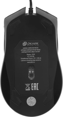 Мышь Оклик 395M SHADOW черный оптическая 1500dpi USB для ноутбука 3but (1102286)