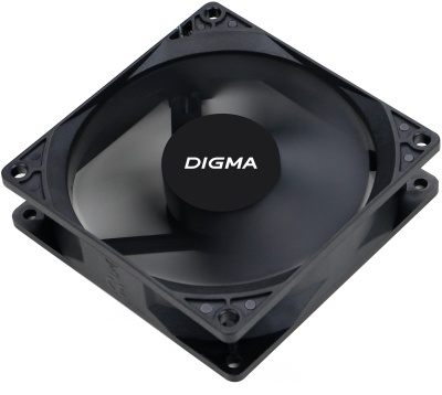 Вентилятор для корпуса Digma DFAN-90 90х90x25 черный 3-pin 4-pin (Molex) 23дБ Ret