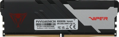 Память DDR5 16GB 5600MHz Patriot PVV516G56C36 Viper Venom RTL Gaming PC5-44800 CL36 DIMM UDIMM 288-pin 1.25В kit с радиатором Ret