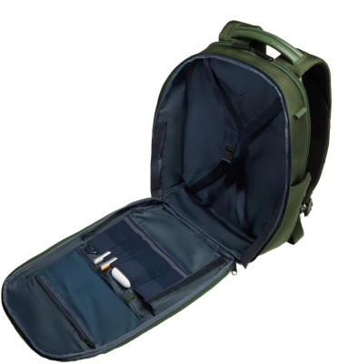 Рюкзак мужской Piquadro Lyss CA6928S143BM/VE зеленый тимьяновый полиэстер/натур.кожа