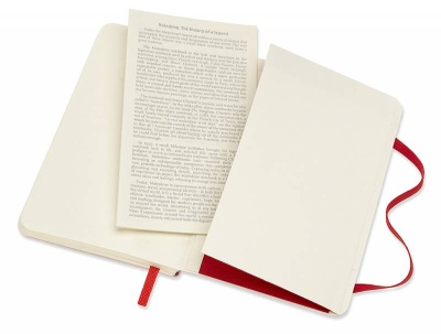 Блокнот Moleskine CLASSIC SOFT QP611F2 Pocket 90x140мм 192стр. линейка мягкая обложка красный