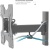 Кронштейн для телевизора Kromax OPTIMA-413 черный 20"-55" макс.30кг настенный поворотно-выдвижной и наклонный