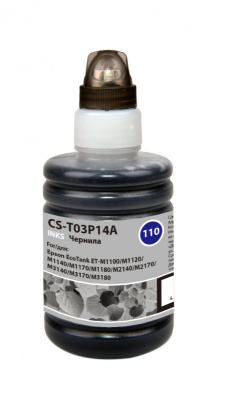 Чернила Cactus CS-T03P14A 110 BK черный пигментный 140мл для Epson M1100/M1120/M1170/M2140/M2170