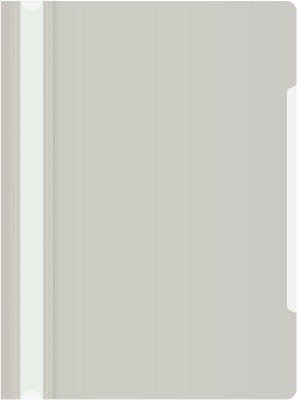 Папка-скоросшиватель Бюрократ -PS20GREY A4 прозрач.верх.лист пластик серый 0.12/0.16