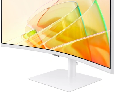 Монитор Samsung 34" ViewFinity S6 S34C650TAUXEN белый VA LED 5ms 21:9 HDMI M/M полуматовая HAS Piv 350cd 178гр/178гр 3440x1440 100Hz FreeSync DP Ultra WQHD USB 8.1кг