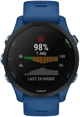 Смарт-часы Garmin Forerunner 255 33мм 1.3" корп.черный рем.синий (010-02641-11)