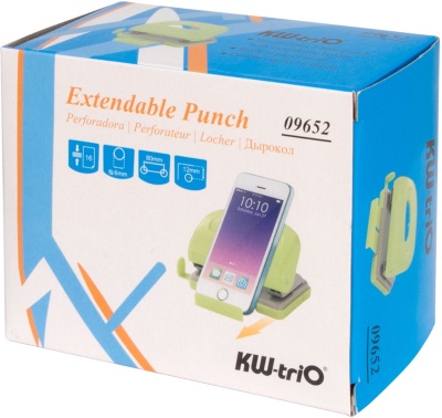 Дырокол Kw-Trio 09652red макс.:16лист. пластик красный отв.:2