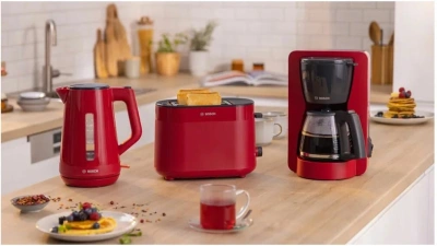 Чайник электрический Bosch TWK1M124 1.7л. 2400Вт красный корпус: пластик