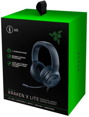 Наушники с микрофоном Razer Kraken X Lite черный 1.3м мониторные оголовье (RZ04-02950100-R381)