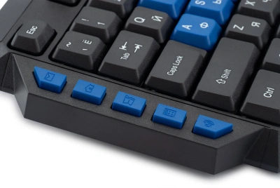 Клавиатура Оклик 750G FROST WAR черный/черный USB Multimedia for gamer (337452) кабель 1.8м