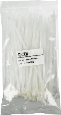 Стяжка пластиковая Lanmaster TWT-CV-150 150x3.6мм (упак:100шт) нейлон 6.6 внутри помещений