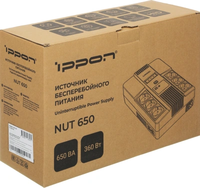 Источник бесперебойного питания Ippon Nut 650 360Вт 650ВА черный