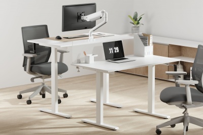 Подстолье Cactus CS-MDF-WT механический каркас белый 133x72x60см
