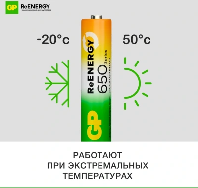 Аккумулятор GP 65AAAHCRGY-2CRCB2 AAA NiMH 650mAh (2шт)