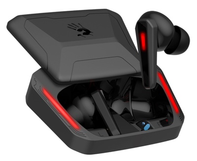 Гарнитура внутриканальные A4Tech Bloody M70 черный/красный беспроводные bluetooth в ушной раковине (M70 BLACK+ RED)