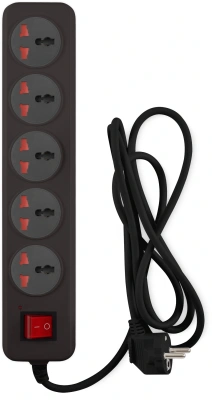 Сетевой фильтр Buro 500UNH-3-BG 3м (5 розеток) черный/серый (коробка)