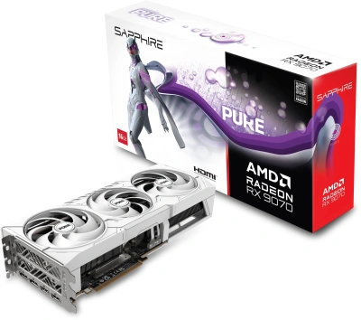 Видеокарта Sapphire PCI-E 5.0 11349-02-20G PURE AMD RADEON RX 9070 OC AMD Radeon RX 9070 16Gb 256bit GDDR6 2210/20000 HDMIx2 DPx2 HDCP Ret