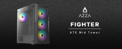 Корпус Azza Fighter черный без БП ATX 4x120mm 2x140mm 2xUSB2.0 1xUSB3.0 audio bott PSU
