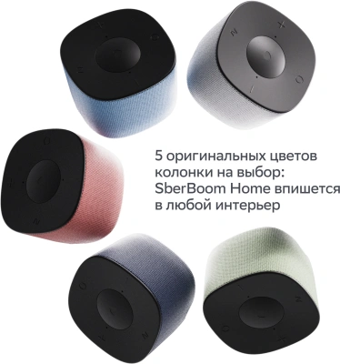 Умная колонка Sber Boom Home SBDV-00171G Салют серый 8W Mono BT/Wi-Fi (без.бат)