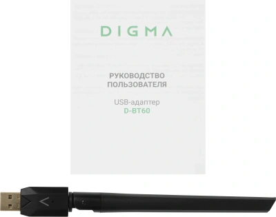 Адаптер USB Digma D-BT60 BT6.0+EDR+BLE class 1 200м черный