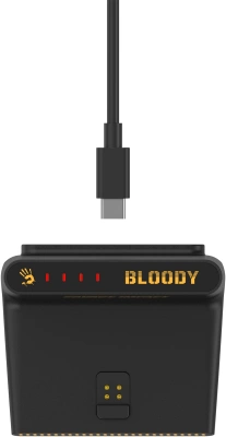 Мышь A4Tech Bloody R72 Ultra Duo Renegade черный оптическая 20000dpi беспров. USB/USB-C 7but