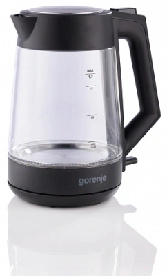 Чайник электрический Gorenje K17OGP 1.7л. 2200Вт черный/прозрачный корпус: стекло/пластик