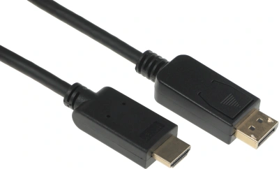 Кабель аудио-видео Buro v. 1.2 DisplayPort (m)/HDMI (m) 3м. позолоч.конт. черный (BHP DPP_HDMI-3)