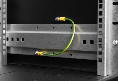 Шкаф серверный ЦМО ШТК-М-48.8.10-1ААА-9005 напольный 48U 800x1000мм пер.дв.стекл задн.дв.спл.стал.лист направл.под закл.гайки 710кг черный 855мм 153кг 180град. 2315мм IP20 металл