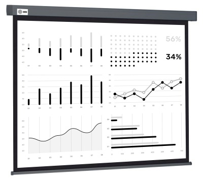 Экран Cactus 100" 180x180см Wallscreen CS-PSW-180X180-SG 1:1 настенно-потолочный рулонный серый