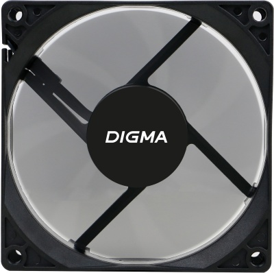Вентилятор для корпуса Digma DFAN-90 90х90x25 черный 3-pin 4-pin (Molex) 23дБ Ret