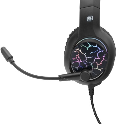 Наушники с микрофоном Оклик HS-L930G SNORTER черный 2.1м мониторные USB оголовье (1192375)