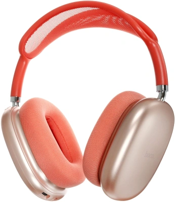 Гарнитура мониторные Hoco W55 1.2м розовый беспроводные bluetooth оголовье (32713)