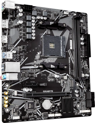 Материнская плата Gigabyte A520M H ARGB Soc-AM4 AMD A520 2xDDR4 mATX AC`97 8ch(7.1) GbLAN RAID+HDMI+DP