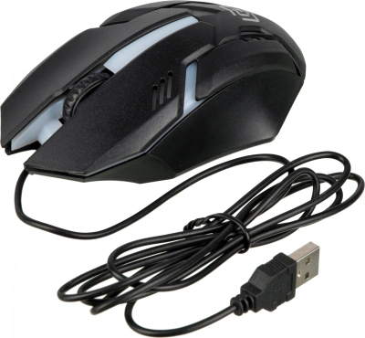 Мышь Оклик 396M INSOMNIA черный оптическая 1200dpi USB 3but (1192373)