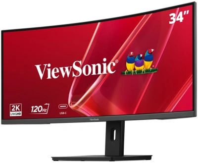 Монитор ViewSonic 34" VA3420C-2 черный VA LED 21:9 HDMI M/M матовая HAS Piv 3000:1 300cd 178гр/178гр 3440x1440 120Hz DP 2K USB 8.4кг