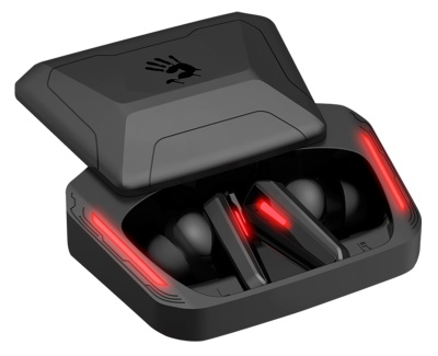 Гарнитура внутриканальные A4Tech Bloody M70 черный/красный беспроводные bluetooth в ушной раковине (M70 BLACK+ RED)