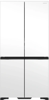 Холодильник Hitachi R-WB720PUC1 GPW 3-хкамерн. белый/черный стекло инвертер