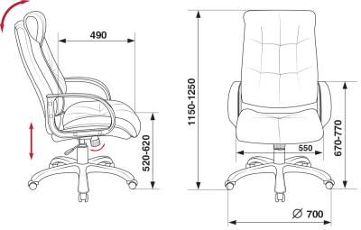 Кресло руководителя Бюрократ CH-824 Fabric песочный Light-21 крестов. пластик