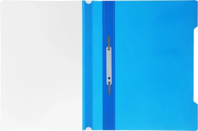 Папка-скоросшиватель Бюрократ -PS20BLUE A4 прозрач.верх.лист пластик синий 0.12/0.16