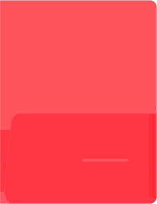 Папка-уголок Бюрократ -E570RED 2 внутр.карман A4 пластик 0.18мм красный