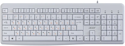 Клавиатура Acer OKW500 белый USB Multimedia (ZL.KBDEE.01S) кабель 1.8м