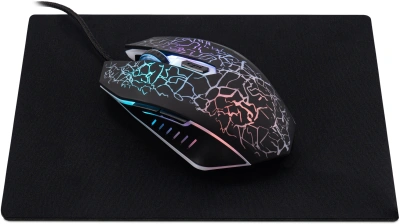 Мышь Оклик 896G черный оптическая 12800dpi USB для ноутбука 5but (1431690)