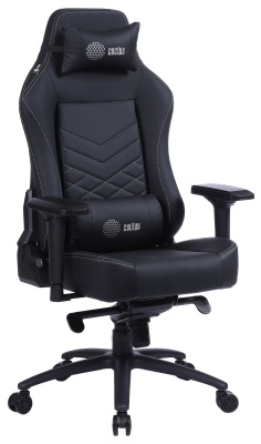 Кресло игровое Cactus CS-CHR-0112BL черный экокожа с подголов. крестов. сталь