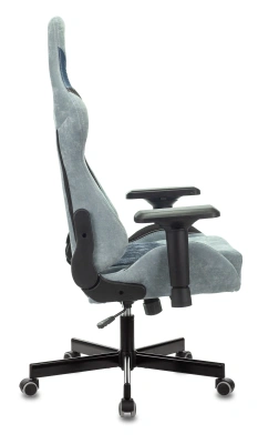 Кресло игровое Zombie VIKING 7 KNIGHT Fabric голубой ткань/эко.кожа с подголов. крестов. металл